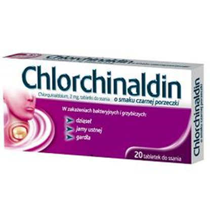 Chlorchinaldin czarna porzeczka 20 tabl.