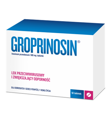 Obrazek Groprinosin 500mg 50 tabletek