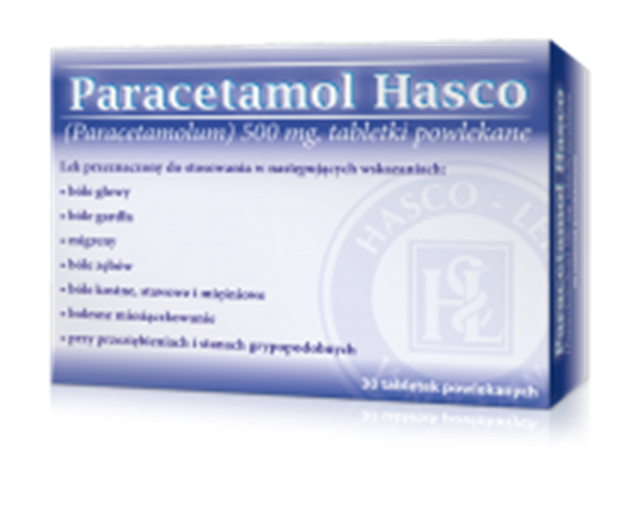 Obrazek Paracetamol Hasco 500mg 30 tabletek