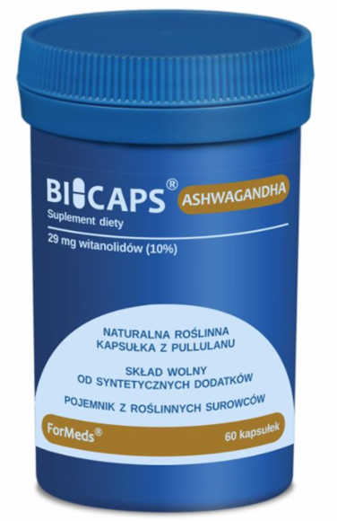 Obrazek BICAPS ASHWAGANDHA 60 kapsułek