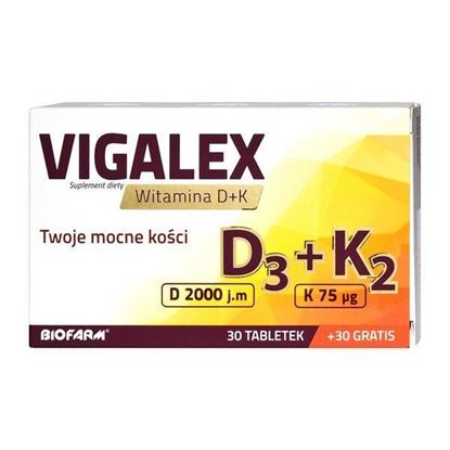 Obrazek Vigalex D3 + K2 60 tabletek