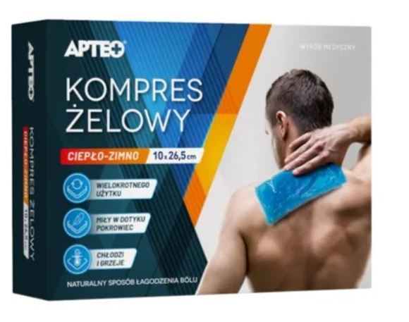 Obrazek Kompres żelowy 10x26,5 cm APTEO CARE 1 sztuka