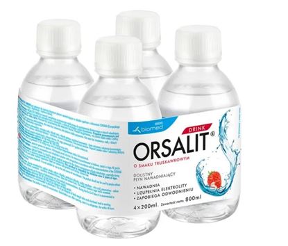 Obrazek Orsalit drink truskawka 200ml  4 sztuki