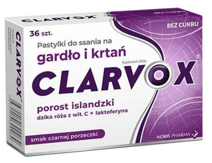 Obrazek Clarvox Porzeczka pastylki do ssania 36 sztuk