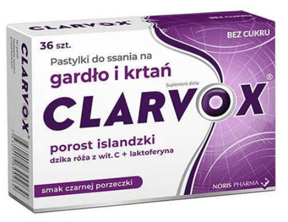 Obrazek Clarvox Porzeczka pastylki do ssania 36 sztuk